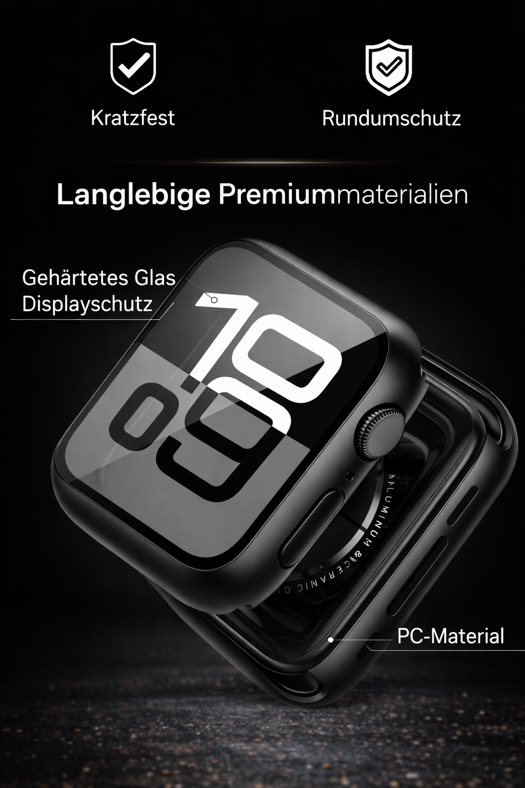 Apple Watch Displayschutz aus Panzerglas – Kratzfest & Transparent