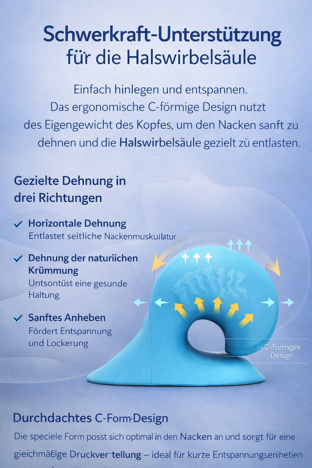 Ergonomisches Massage-Kissen für Nacken & Schulter – Entspannung & Schmerzlinderung für Zuhause