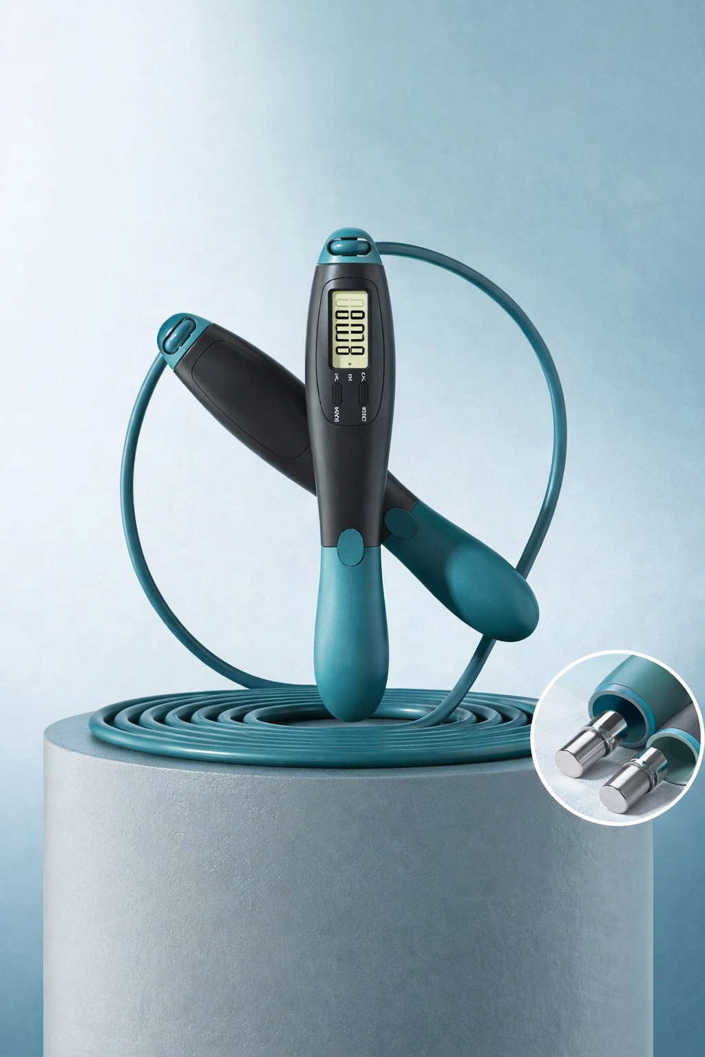 Digitales Springseil mit Zähler – Verstellbares Fitness-Springseil mit LCD-Display für Cardio & Fettverbrennung