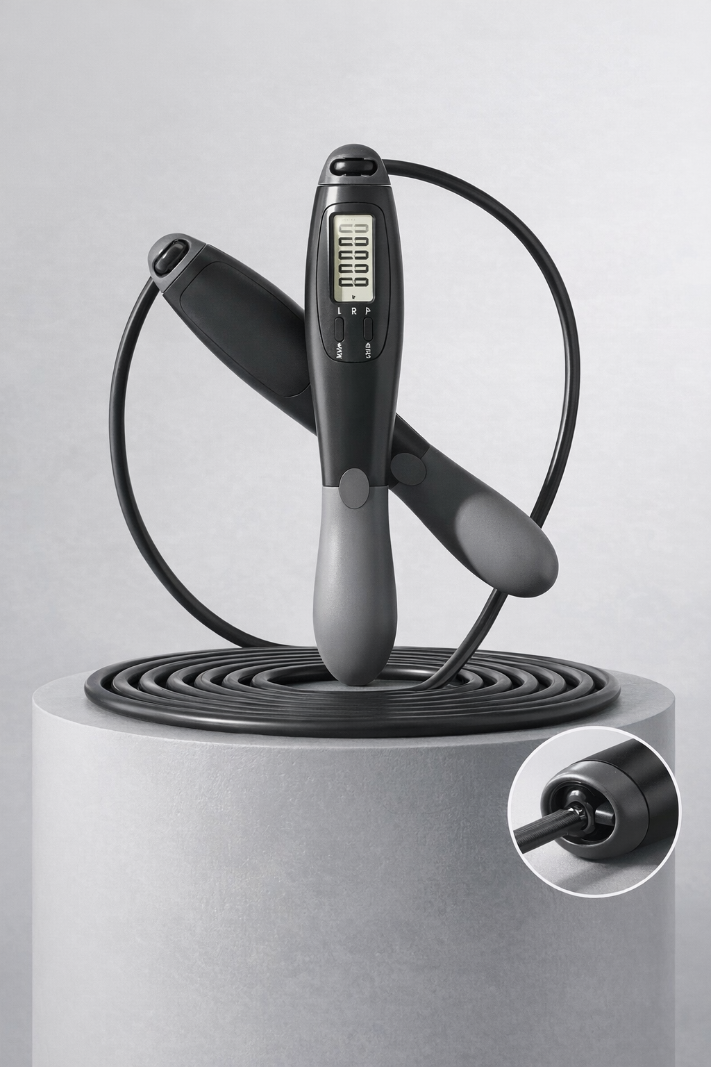 Digitales Springseil mit Zähler – Verstellbares Fitness-Springseil mit LCD-Display für Cardio & Fettverbrennung