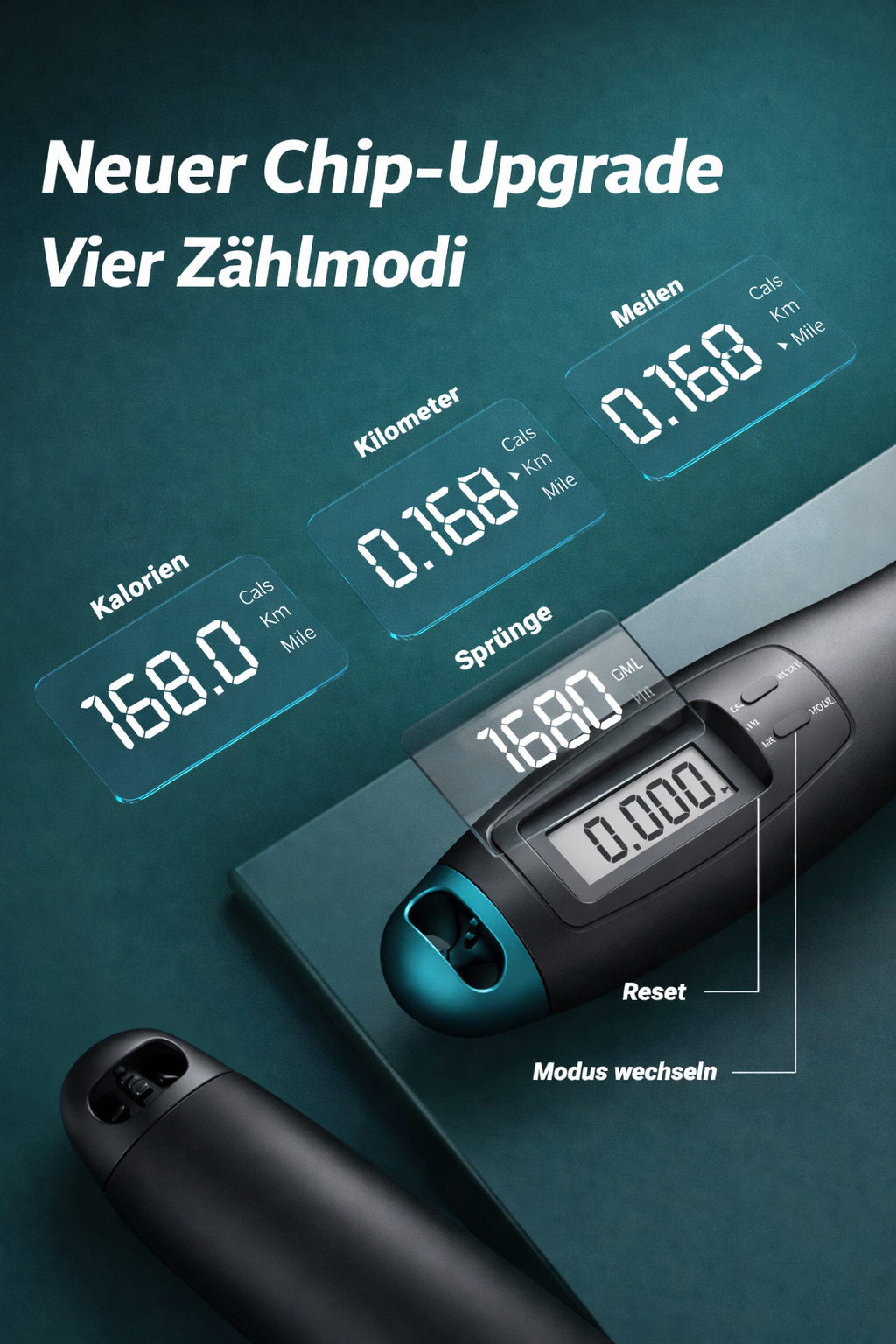 Digitales Springseil mit Zähler – Verstellbares Fitness-Springseil mit LCD-Display für Cardio & Fettverbrennung