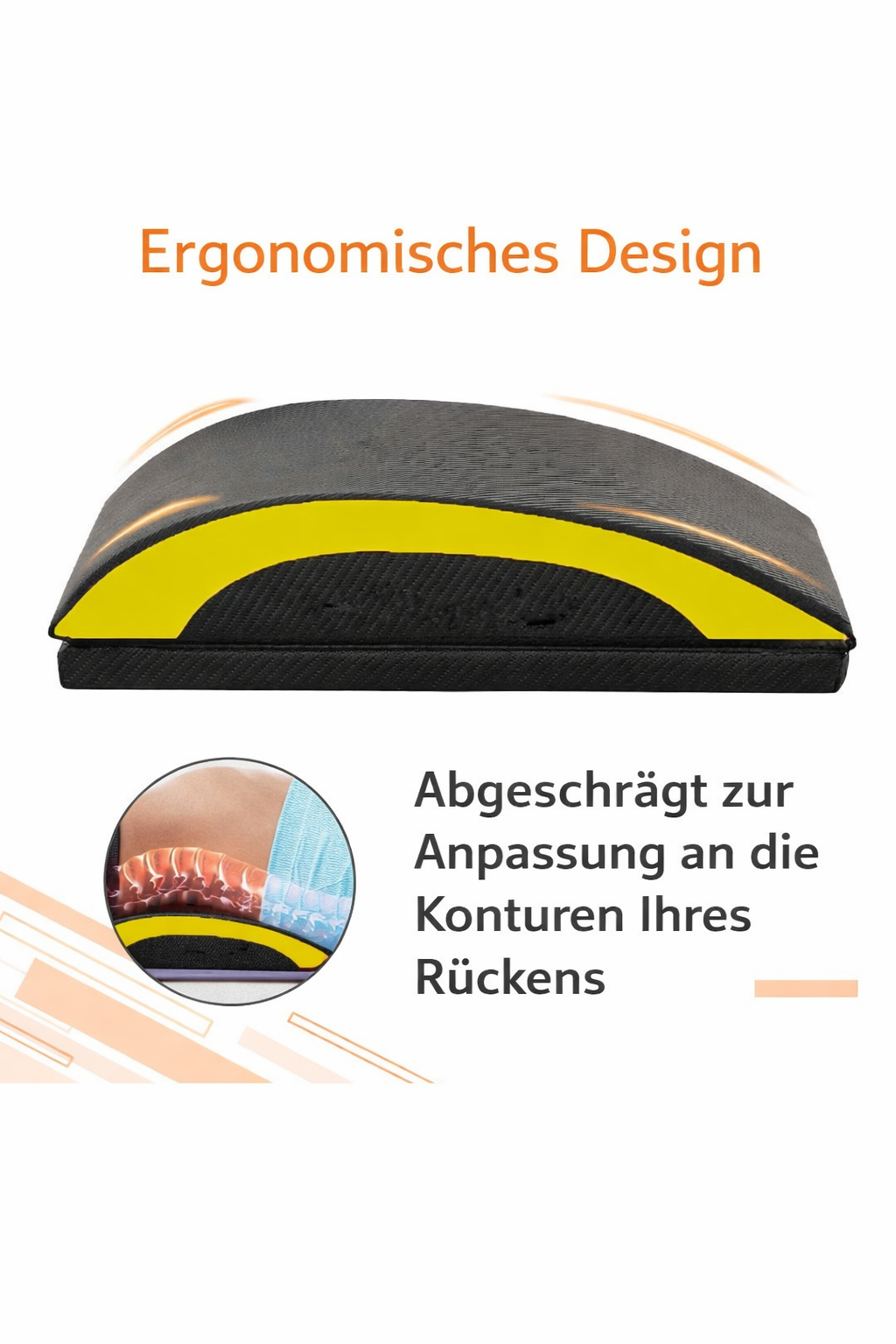 Faltbares Bauchtrainer-Board für Sit-ups – Rücken- & Steißbeinschutz | Core & Bauchmuskeltraining