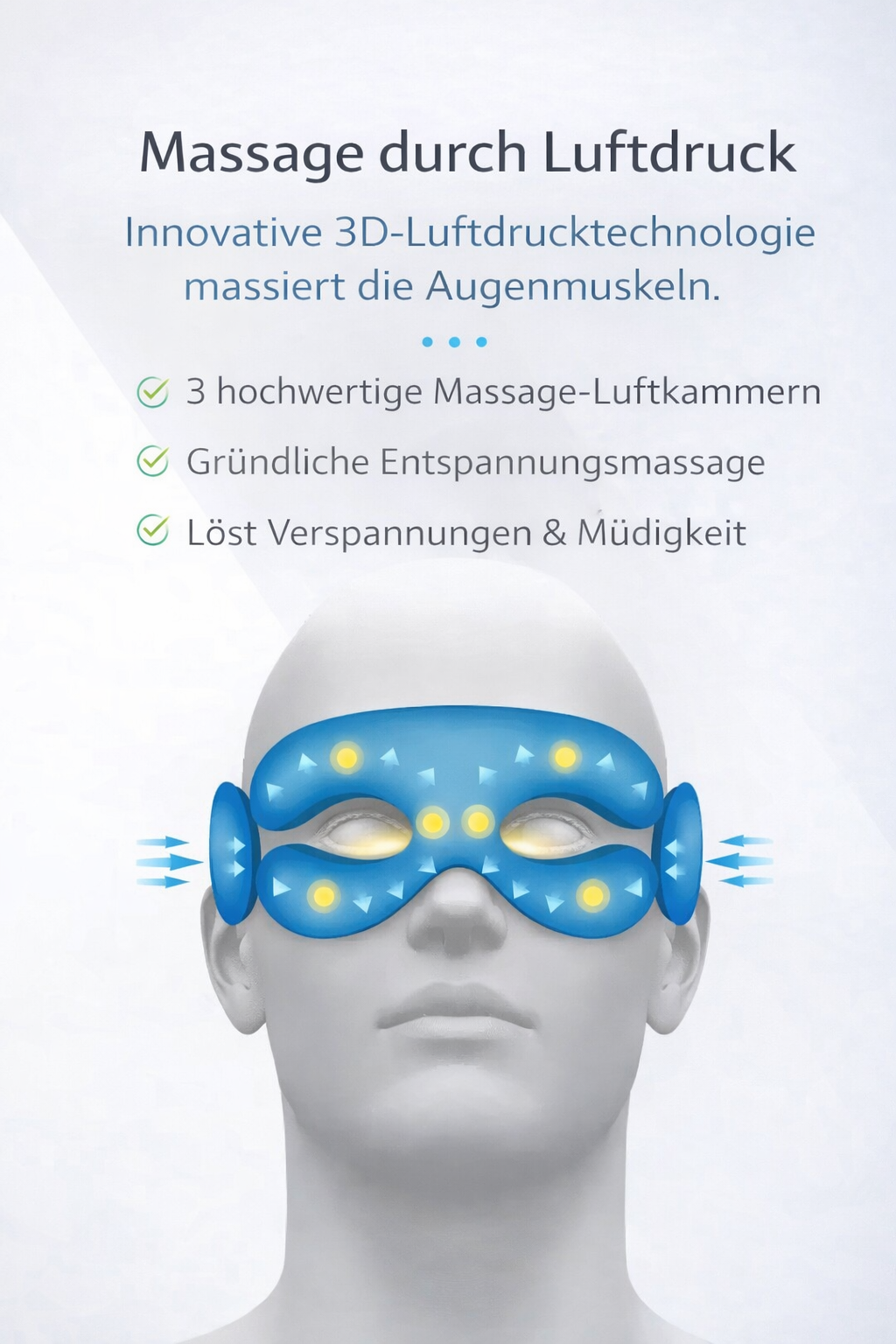 Augenmassage-Maske mit Wärme & Bluetooth