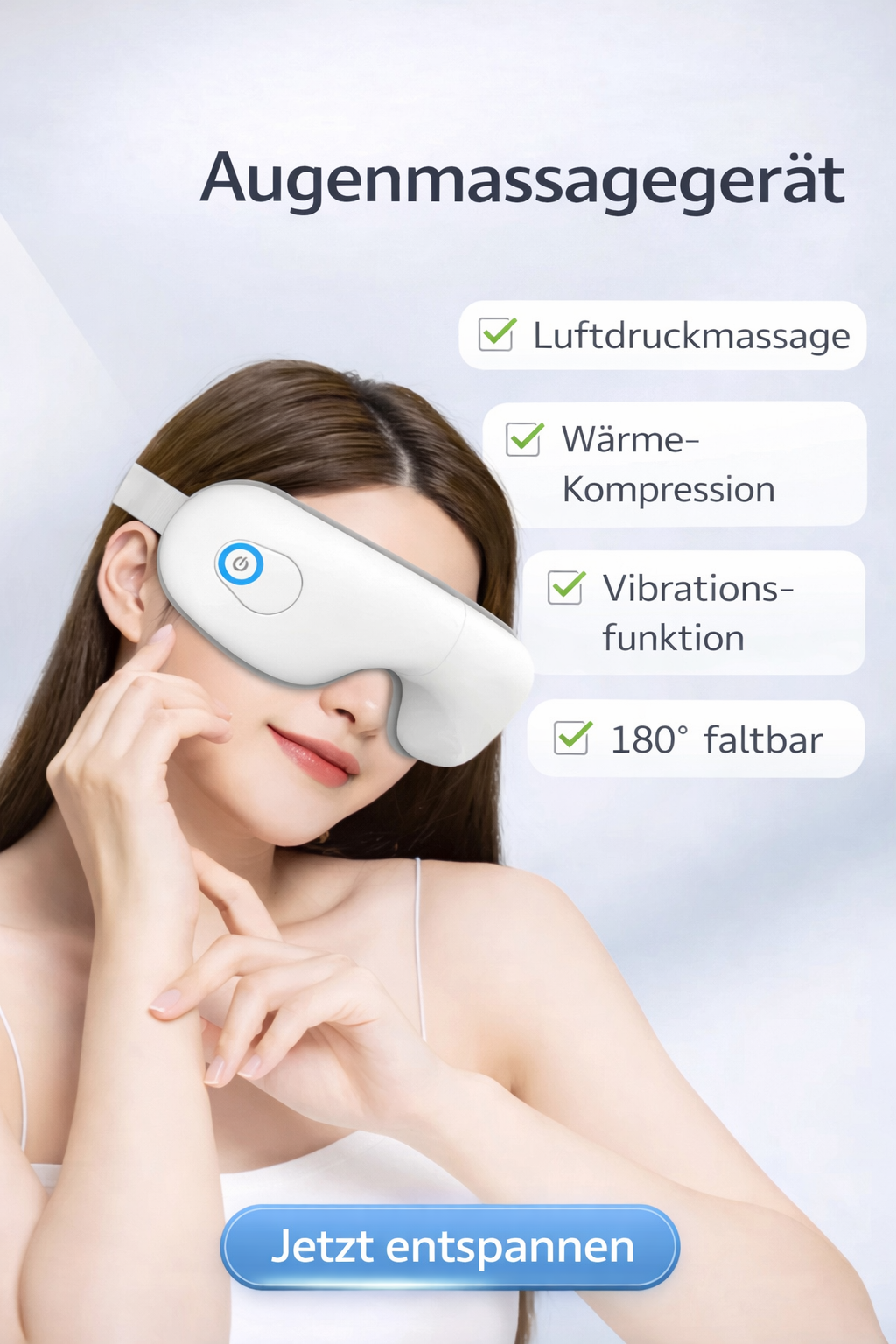 Augenmassage-Maske mit Wärme & Bluetooth