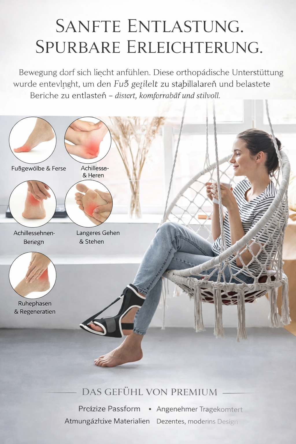 Plantarfasziitis Nacht-Schiene – Verstellbare Fußorthese zur Schmerzlinderung & Regeneration