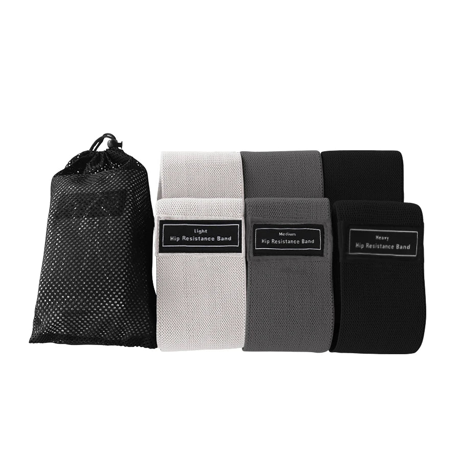 Booty Bands 3er-Set aus Stoff – Widerstandsbänder für Po & Beine