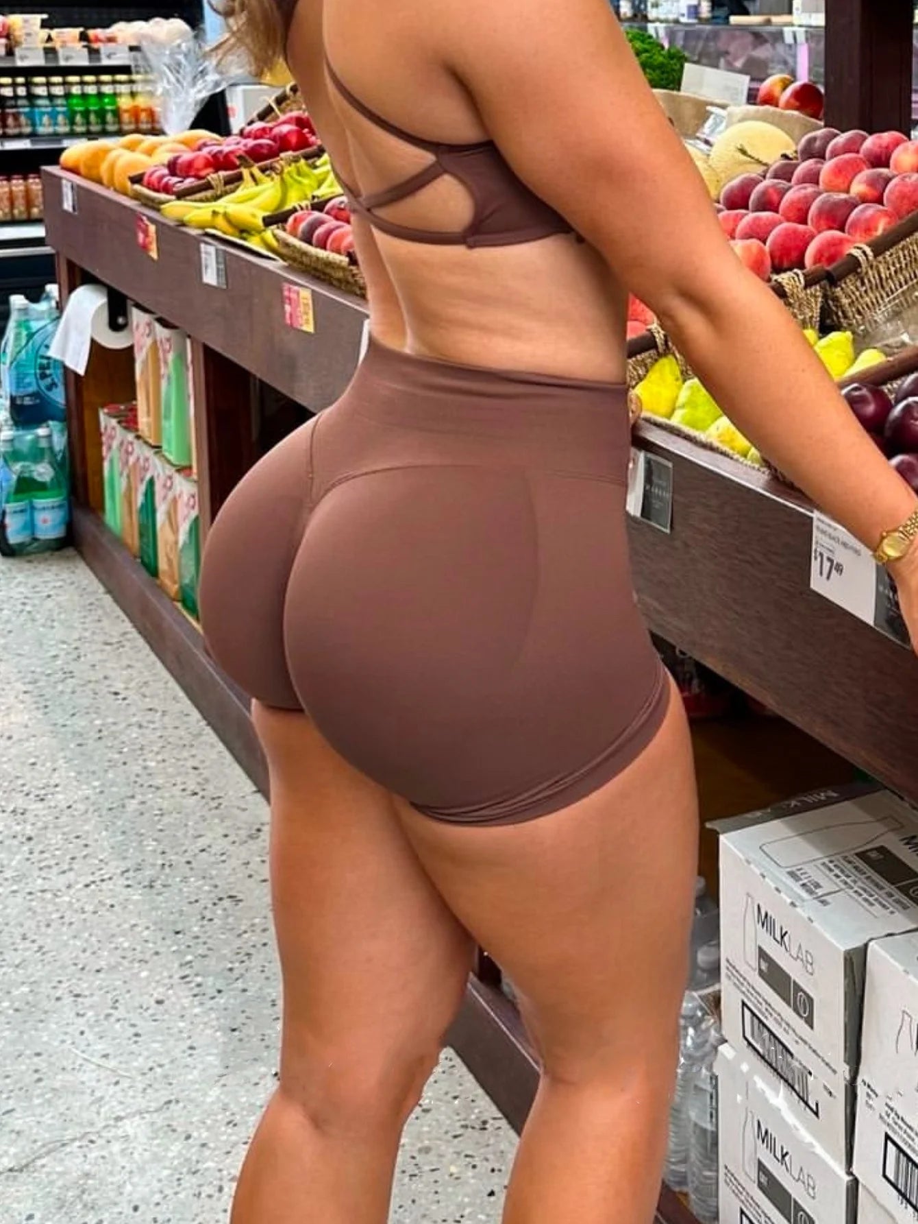 Damen Seamless Gym Shorts – Low Waist Sport Shorts für Yoga & Fitness