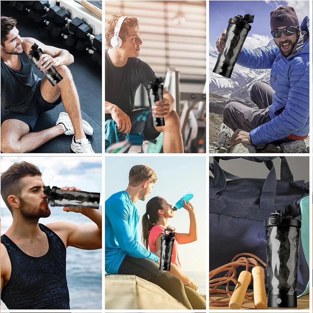 Electric Blender 700ml Portable Protein Powder Mixing Cup USB Rechargeable Mixer Automatic Shaker Bottle Coffee Milk Blender